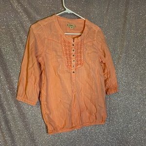 Pink button up blouse